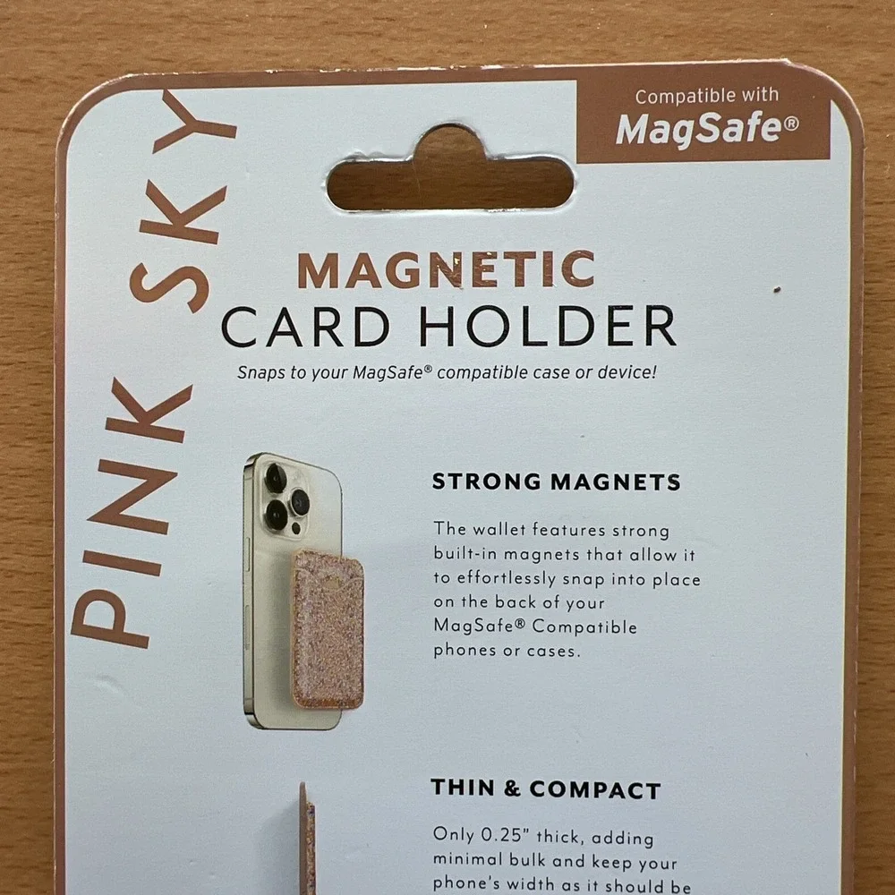 Magnetic Credit Card Holder NEW Phone MagSafe Compatible Glitter Card Holder‎